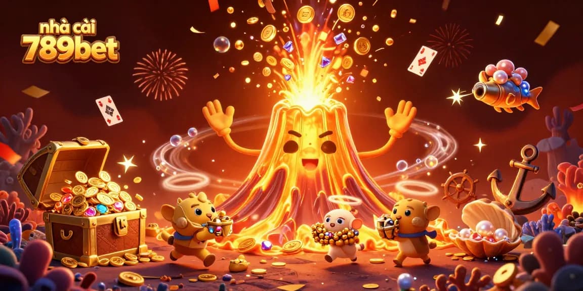 Experience thrilling play at nhà cái 789bet with vibrant treasure and casino elements in a fun-packed scene.