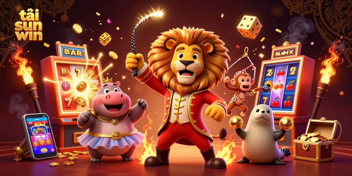 Play exciting games and win big with tải sun win, featuring vivid casino graphics and characters.