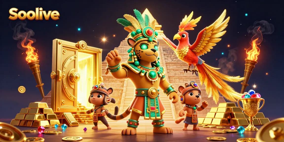Socolive brings exciting live gambling experiences with vibrant 3D Mayan characters and treasures.