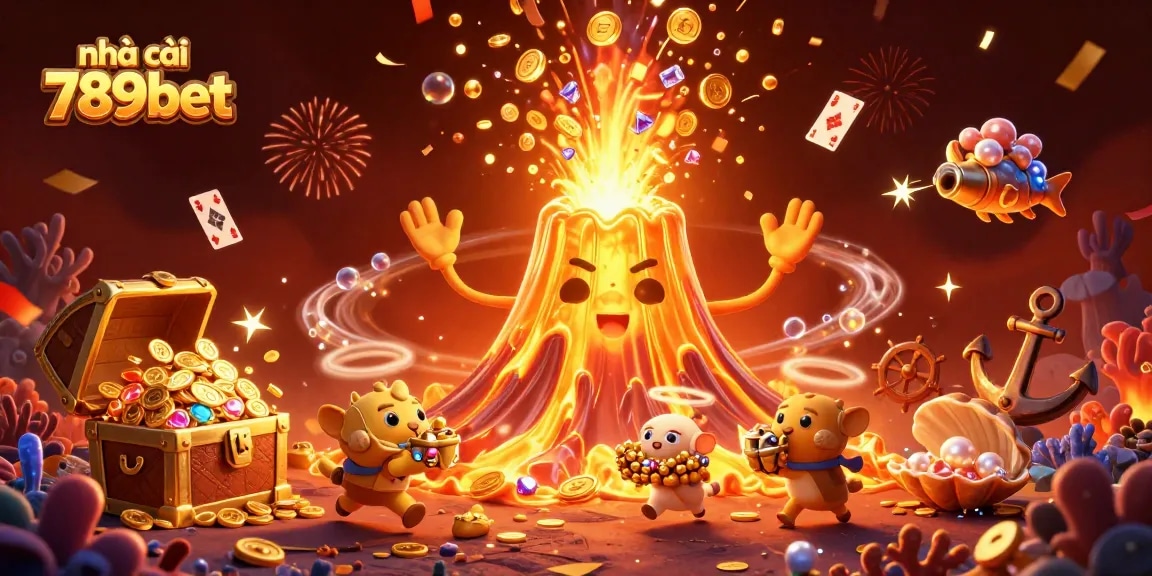 Experience thrilling play at nhà cái 789bet with vibrant treasure and casino elements in a fun-packed scene.