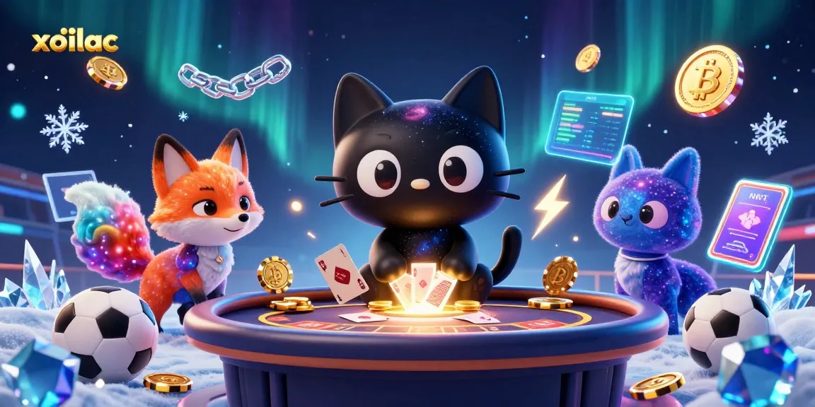 Experience xoilac's thrilling sports betting with vibrant casino visuals and engaging characters.