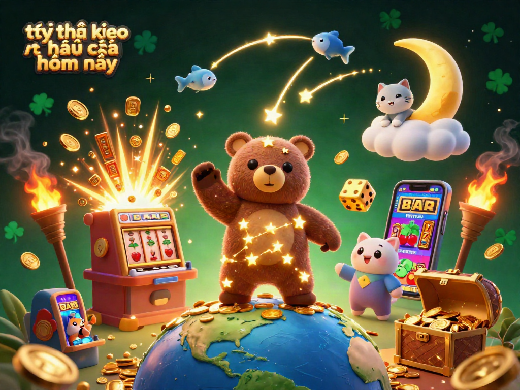 Engage with tỷ lệ kèo nhà cái hôm nay through a vibrant 3D casino illustration showcasing exciting elements.