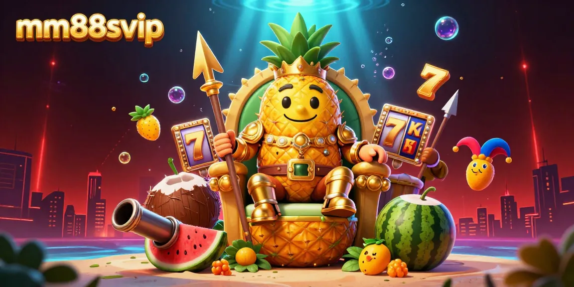 Experience the vibrant casino adventure with mm88svip's golden pineapple king and dynamic gaming elements.