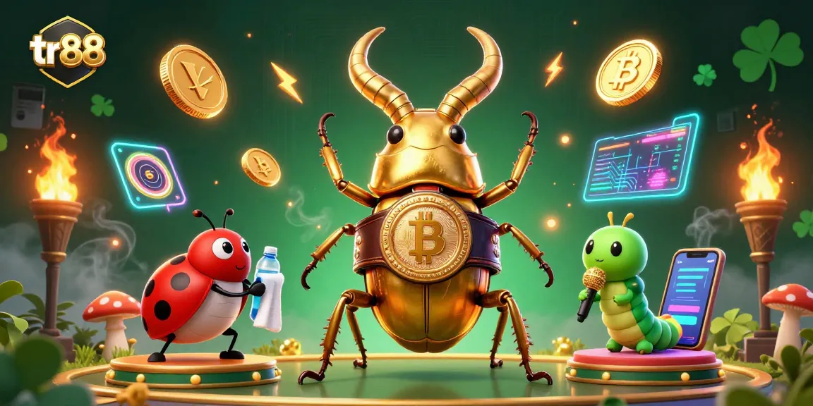 tr88 players engaging in thrilling casino action with golden beetle and ladybug highlights.
