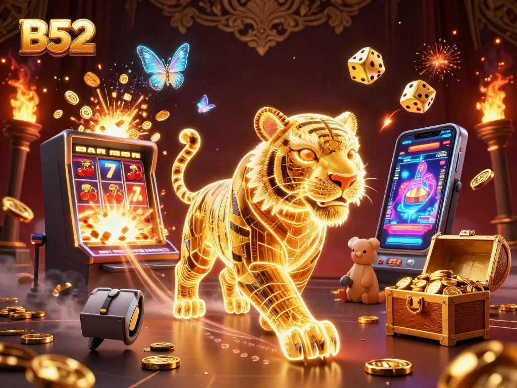 Engage in B52 strategies with a visually captivating digital casino scene.
