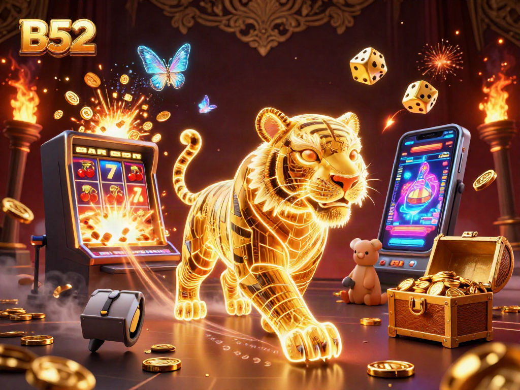 Engage in B52 strategies with a visually captivating digital casino scene.