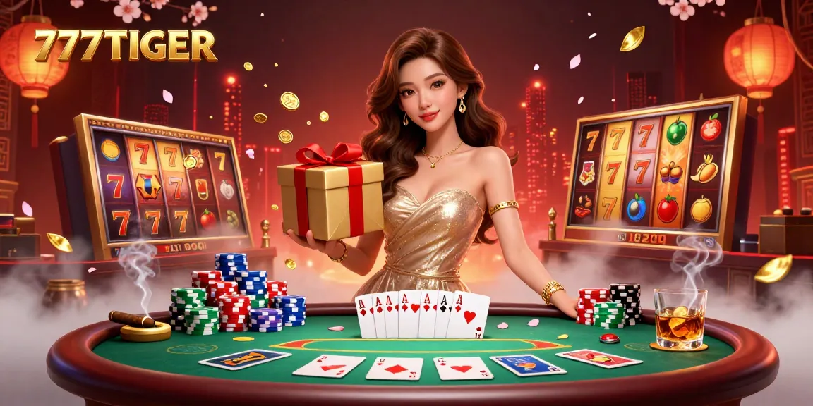 Engage in thrilling gameplay at 777TIGER, with an elegant theme and captivating casino elements.