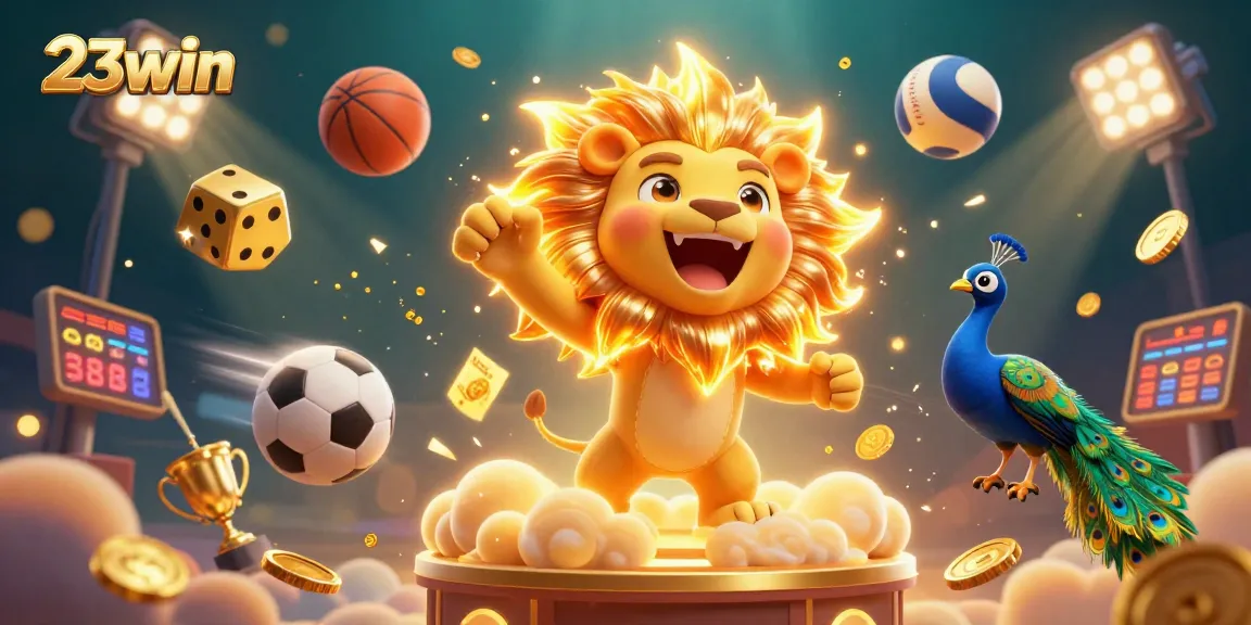 Experience thrilling gameplay with 23win's vibrant casino environment featuring dynamic elements and characters.