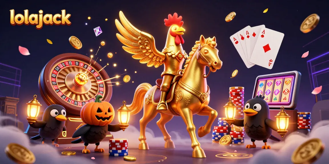 Experience thrilling gameplay at lolajack with golden rooster and casino magic in vibrant 3D.