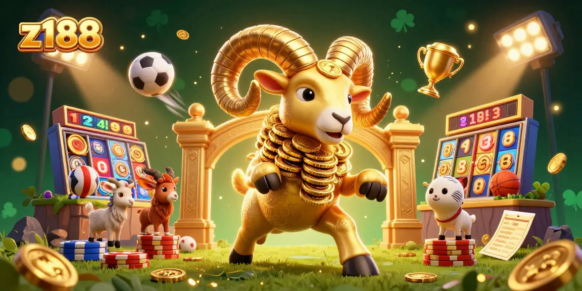 Engage with z188's thrilling slots and sports betting in this vibrant casino illustration.