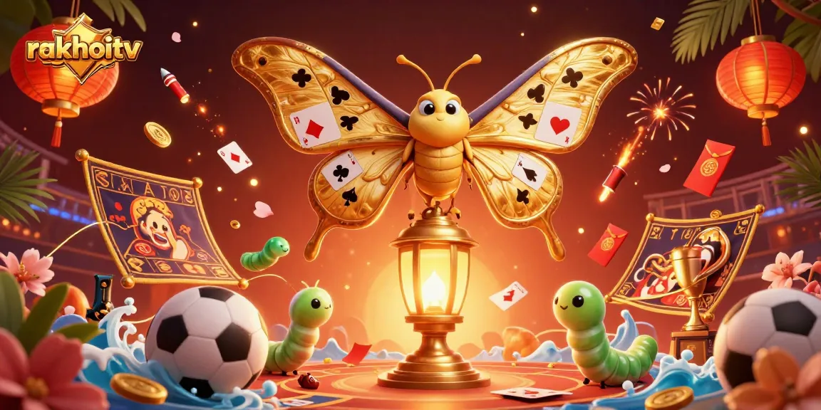Engage with rakhoitv's thrilling live sports betting experience amid vibrant casino visuals.